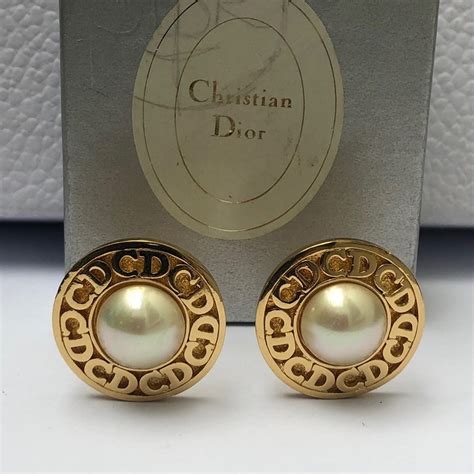 dior cd earings|christian Dior clip on earrings.